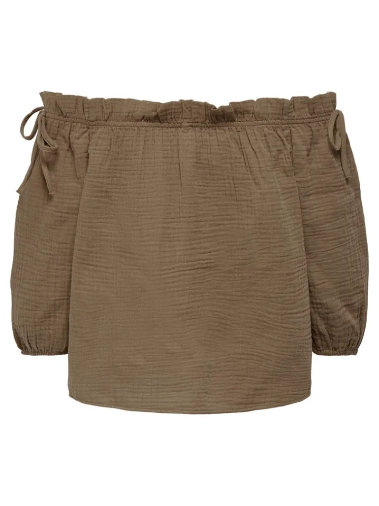 ONLTILLA THYRA OFF SHOULDER TOP NN walnut
