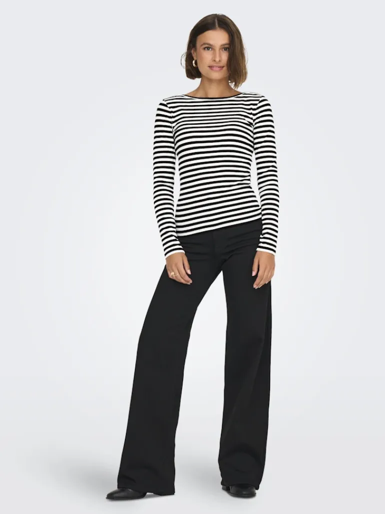 ONLTRISTA L/S BOATNECK TOP BOX JRS black3