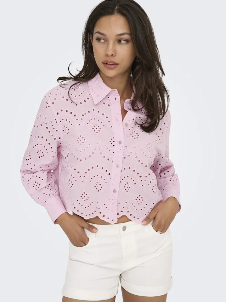 ONLVALAIS L/S SHIRT WVN NOOS pink lady