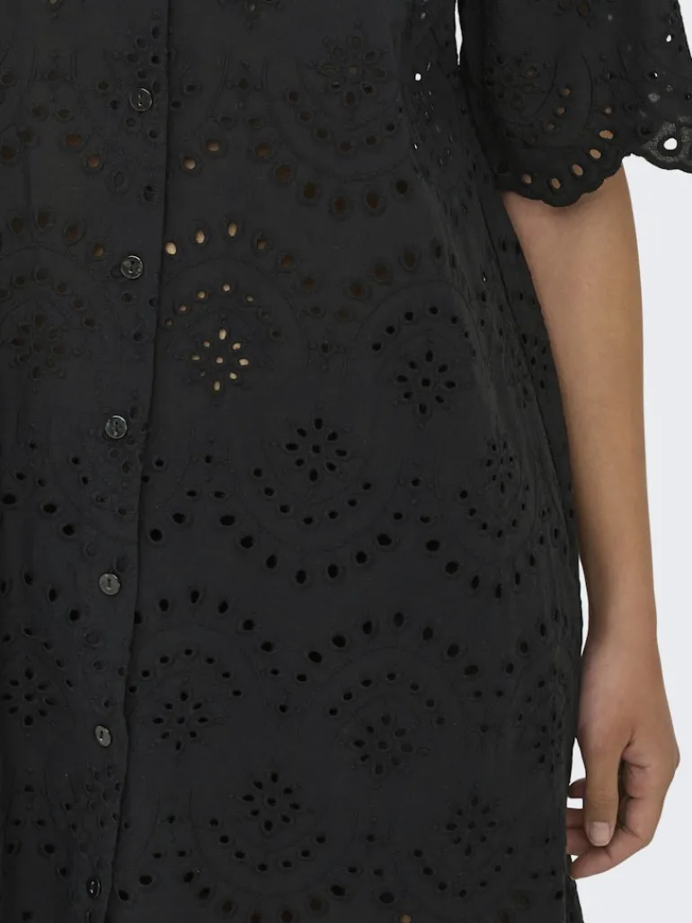 ONLVALAIS S/S DRESS WVN NOOS black