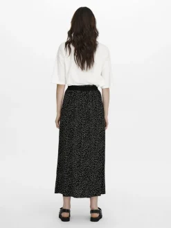 ONLVENEDIG AOP LIFE LONG SKIRT WVN NOOS black