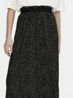 ONLVENEDIG AOP LIFE LONG SKIRT WVN NOOS black