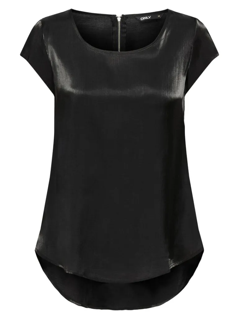 ONLVIC SS SHIMMER TOP NOOS WVN black