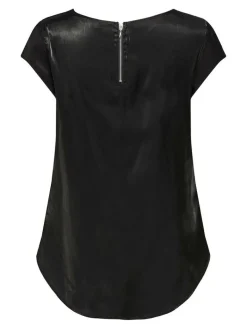 ONLVIC SS SHIMMER TOP NOOS WVN black