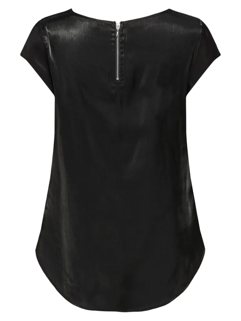 ONLVIC SS SHIMMER TOP NOOS WVN black