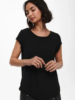 ONLVIC S/S SOLID TOP NOOS WVN black1