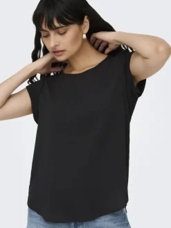ONLVIC S/S SOLID TOP NOOS WVN black1