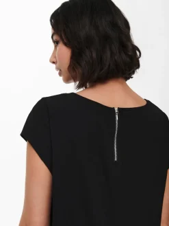 ONLVIC S/S SOLID TOP NOOS WVN black1