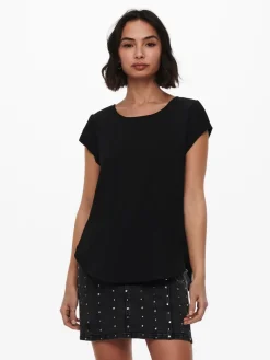 ONLVIC S/S SOLID TOP NOOS WVN black1
