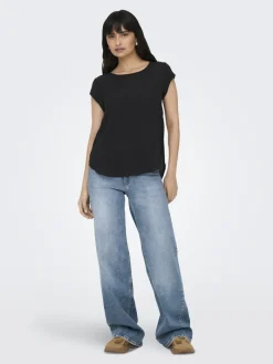 ONLVIC S/S SOLID TOP NOOS WVN black1