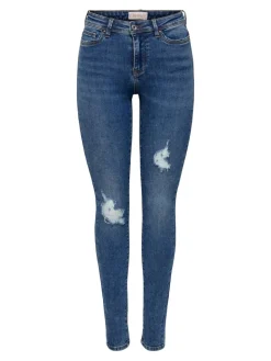 ONLWAUW MID SK DESTROY DNM BJ209 dark blue denim