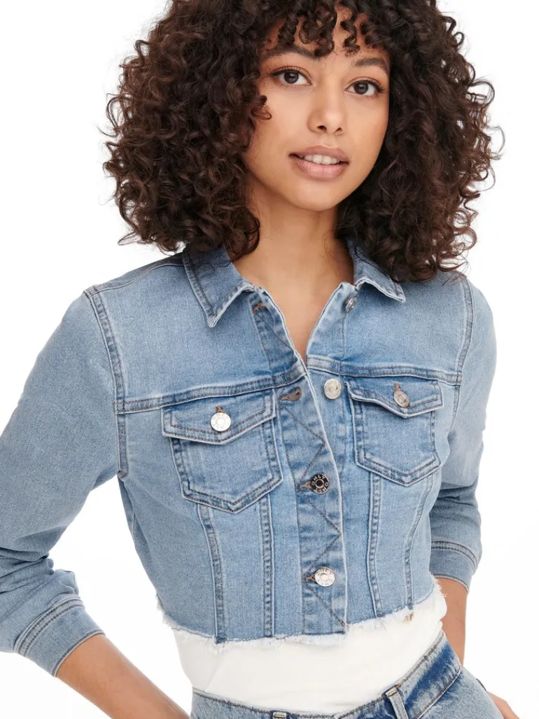 ONLWONDER LS CROPPED DNM JACKET GUA NOOS light blue denim