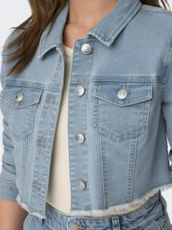 ONLWONDER LS CROPPED DNM JACKET GUA NOOS light blue denim