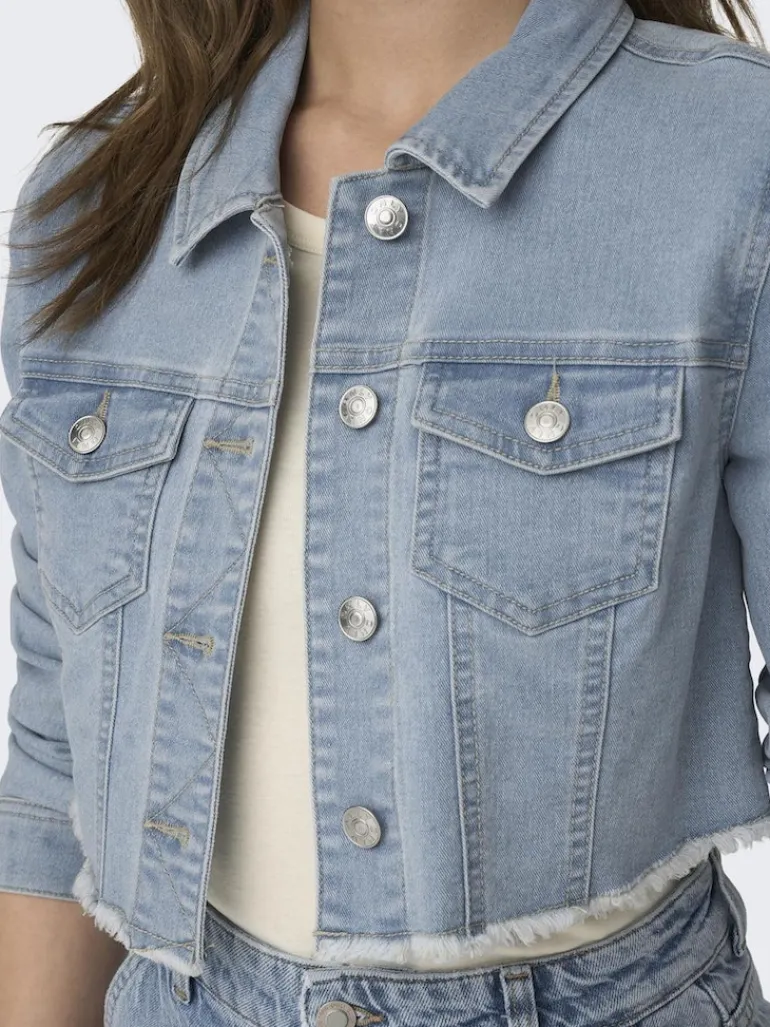 ONLWONDER LS CROPPED DNM JACKET GUA NOOS light blue denim