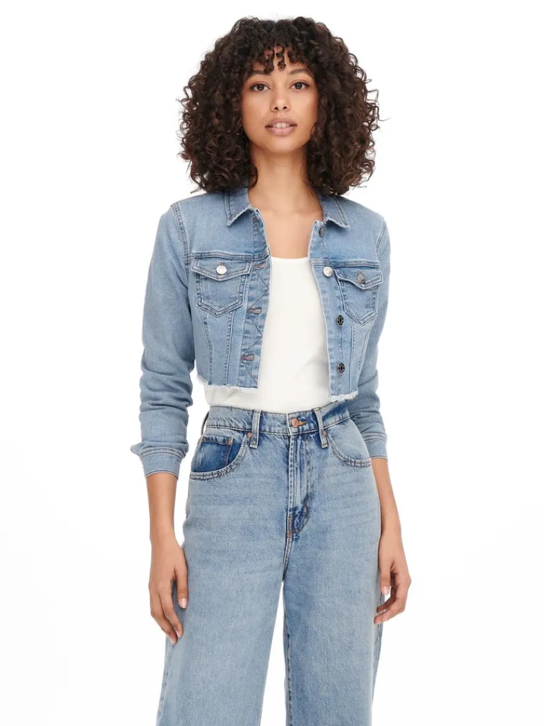 ONLWONDER LS CROPPED DNM JACKET GUA NOOS light blue denim