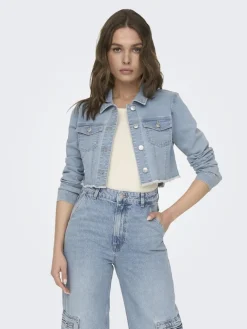 ONLWONDER LS CROPPED DNM JACKET GUA NOOS light blue denim