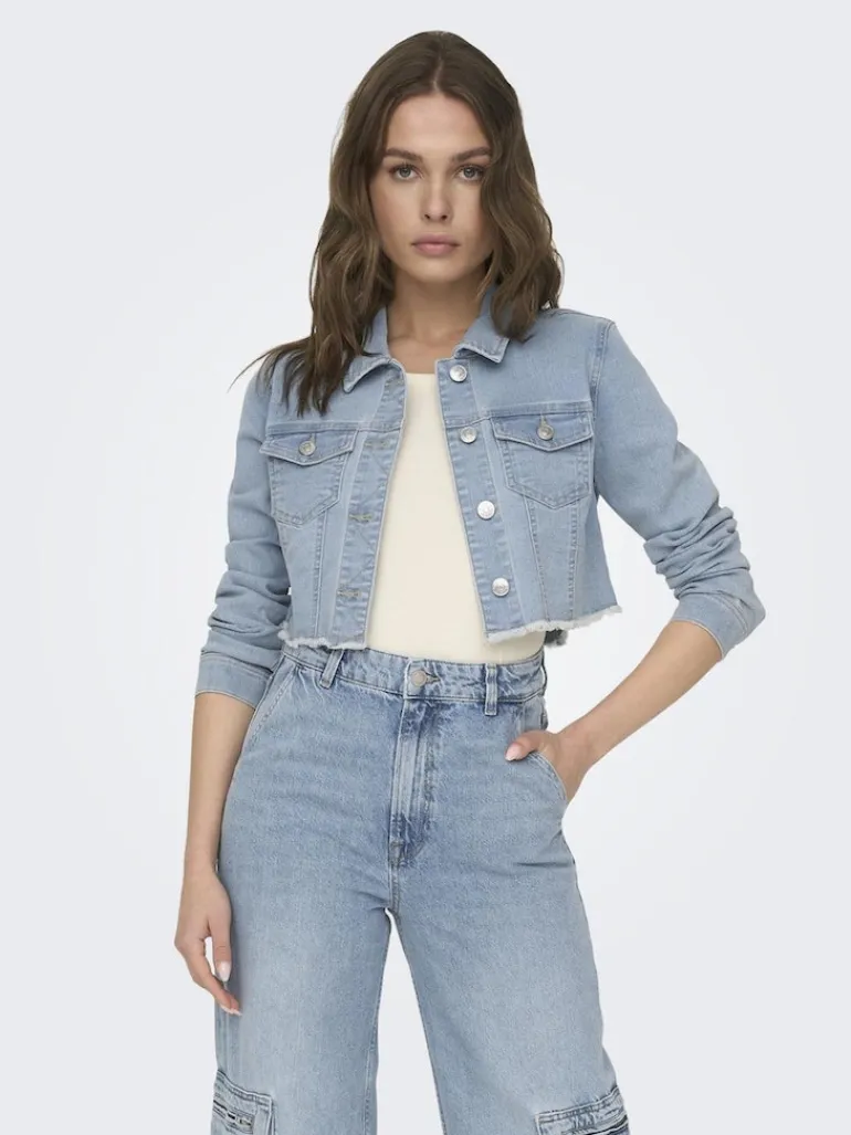 ONLWONDER LS CROPPED DNM JACKET GUA NOOS light blue denim