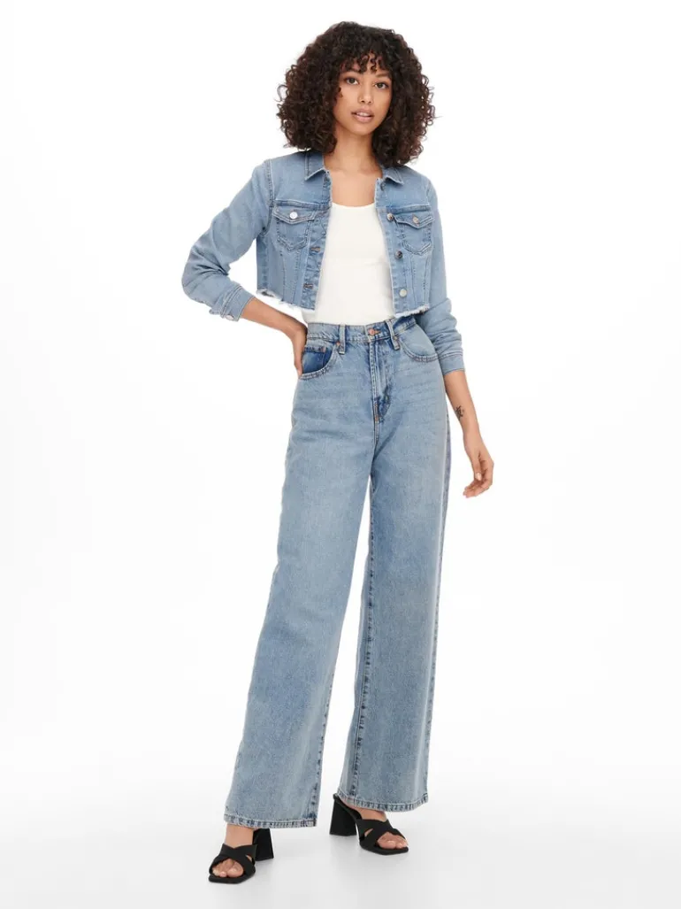 ONLWONDER LS CROPPED DNM JACKET GUA NOOS light blue denim