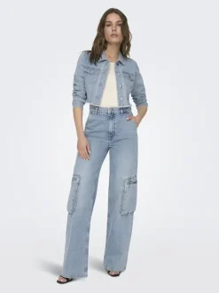 ONLWONDER LS CROPPED DNM JACKET GUA NOOS light blue denim
