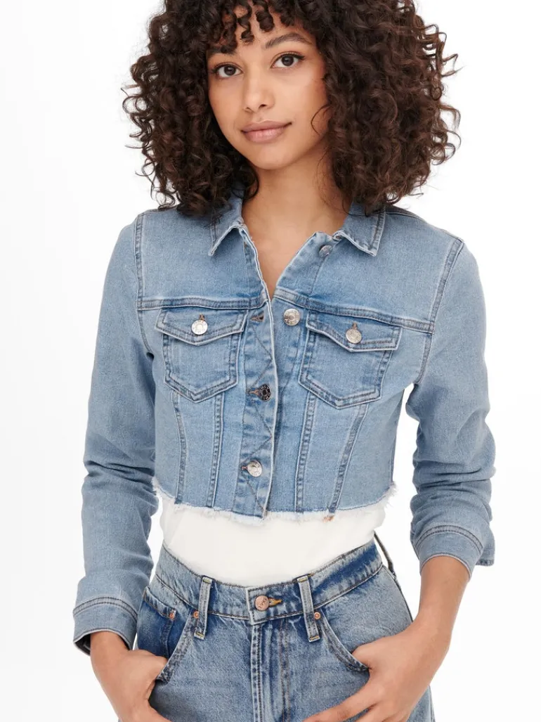 ONLWONDER LS CROPPED DNM JACKET GUA NOOS light blue denim
