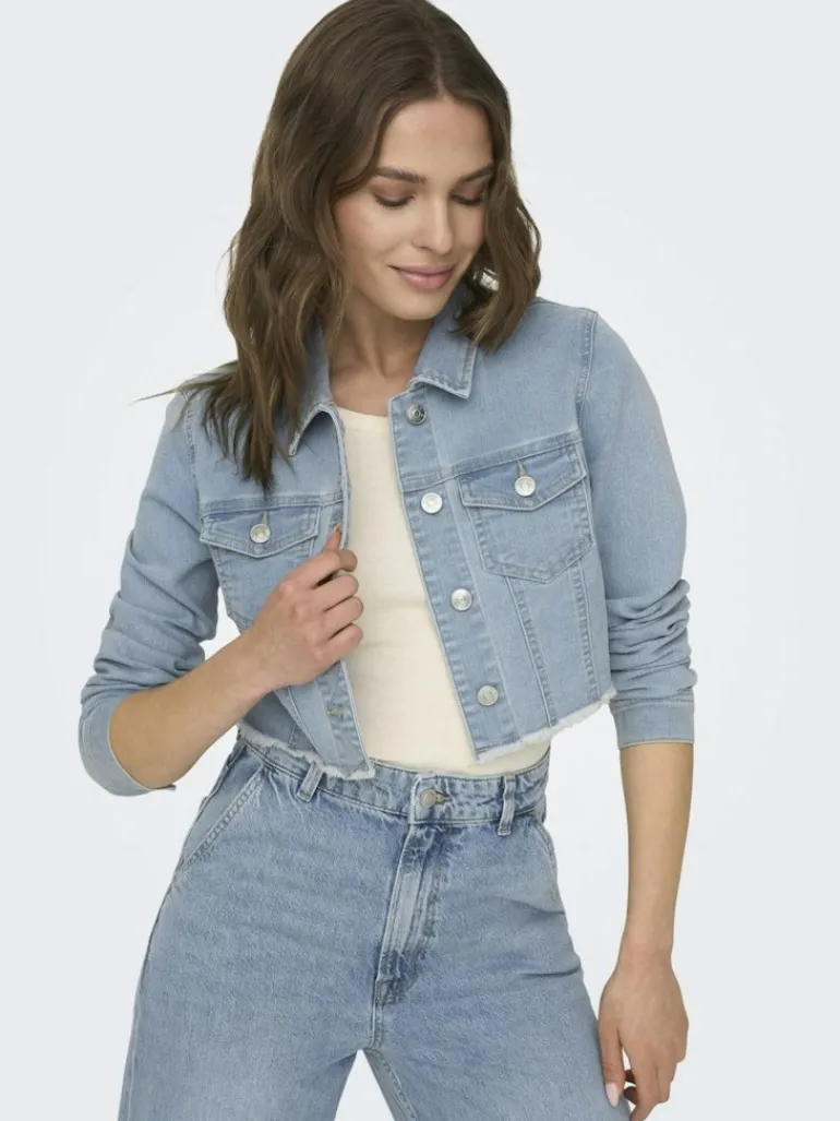 ONLWONDER LS CROPPED DNM JACKET GUA NOOS light blue denim