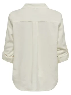 ONLYASMIN-CARO L/S LINEN SHIRT PNT NOOS cloud dancer