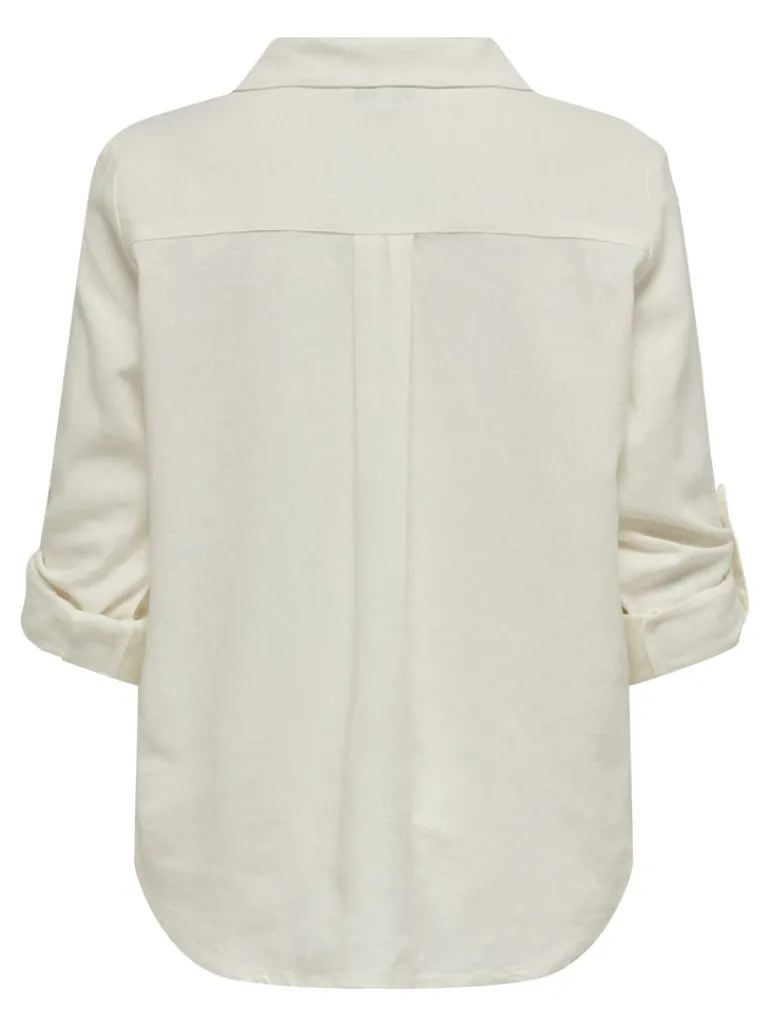 ONLYASMIN-CARO L/S LINEN SHIRT PNT NOOS cloud dancer