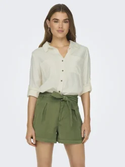 ONLYASMIN-CARO L/S LINEN SHIRT PNT NOOS cloud dancer
