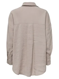 ONLZAZIMA L/S LOOSE SHIRT WVN NOOS silver mink