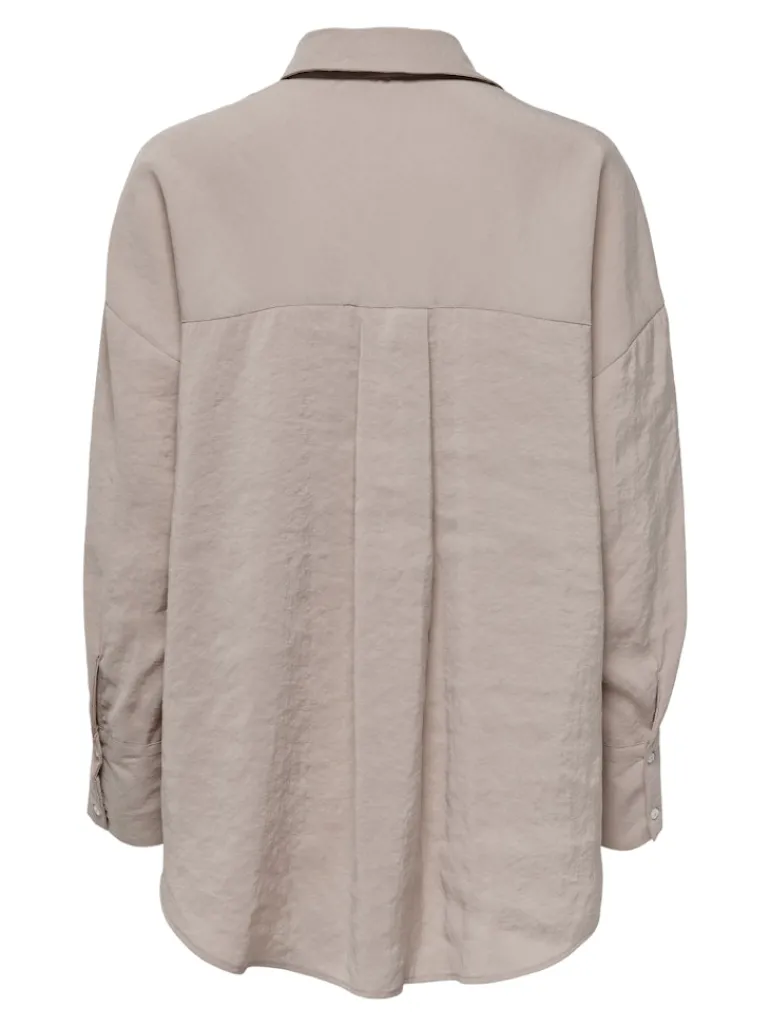 ONLZAZIMA L/S LOOSE SHIRT WVN NOOS silver mink
