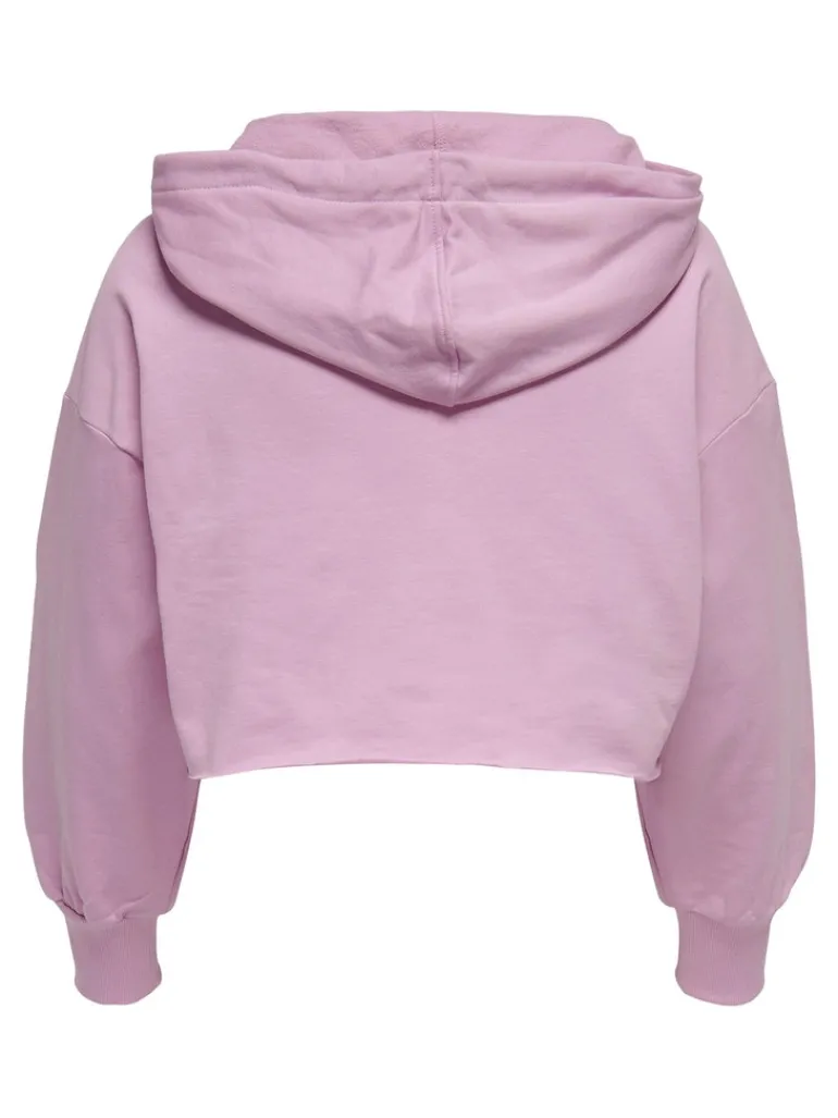 ONLZOEY LS DREAMER CROPPED HOOD NN chalk violet
