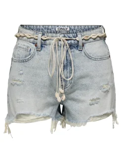 ONLZUMA HW SHELL BELT DNM SHORTS BJ light blue denim
