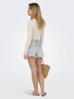ONLZUMA HW SHELL BELT DNM SHORTS BJ light blue denim