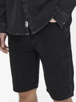 ONSAVI SHORTS BLACK PK 1899 black denim