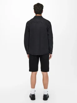 ONSAVI SHORTS BLACK PK 1899 black denim