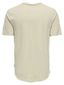 ONSBENNE LONGY V-NECK SS TEE NOOS silver lining
