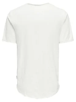 ONSBENNE LONGY V-NECK SS TEE NOOS bright white