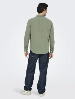 ONSCAIDEN LIFE RGLS 1PKT LINENBLEND NOOS swamp