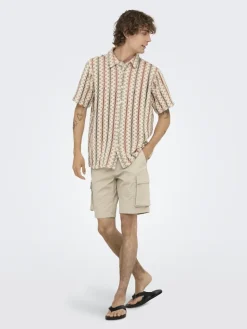 ONSCAM STAGE CARGO SHORTS 6689 LIFE NOOS silver lining