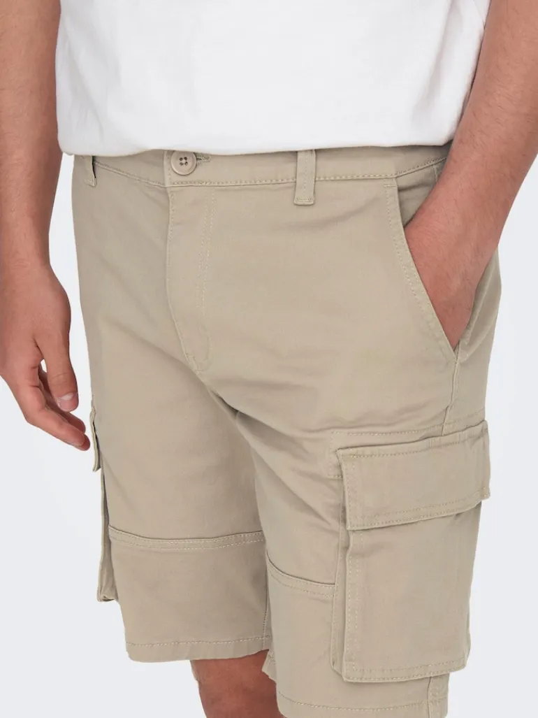 ONSCAM STAGE CARGO SHORTS 6689 LIFE NOOS grau1