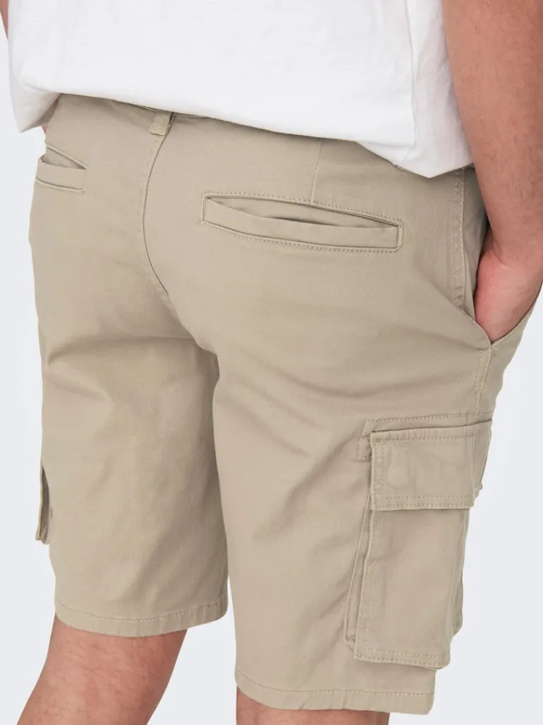 ONSCAM STAGE CARGO SHORTS 6689 LIFE NOOS grau1