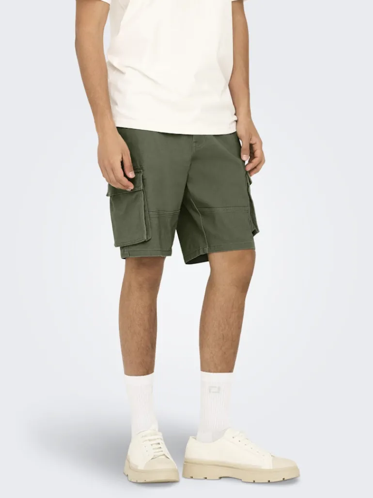 ONSCAM STAGE CARGO SHORTS 6689 LIFE NOOS deep lichen green