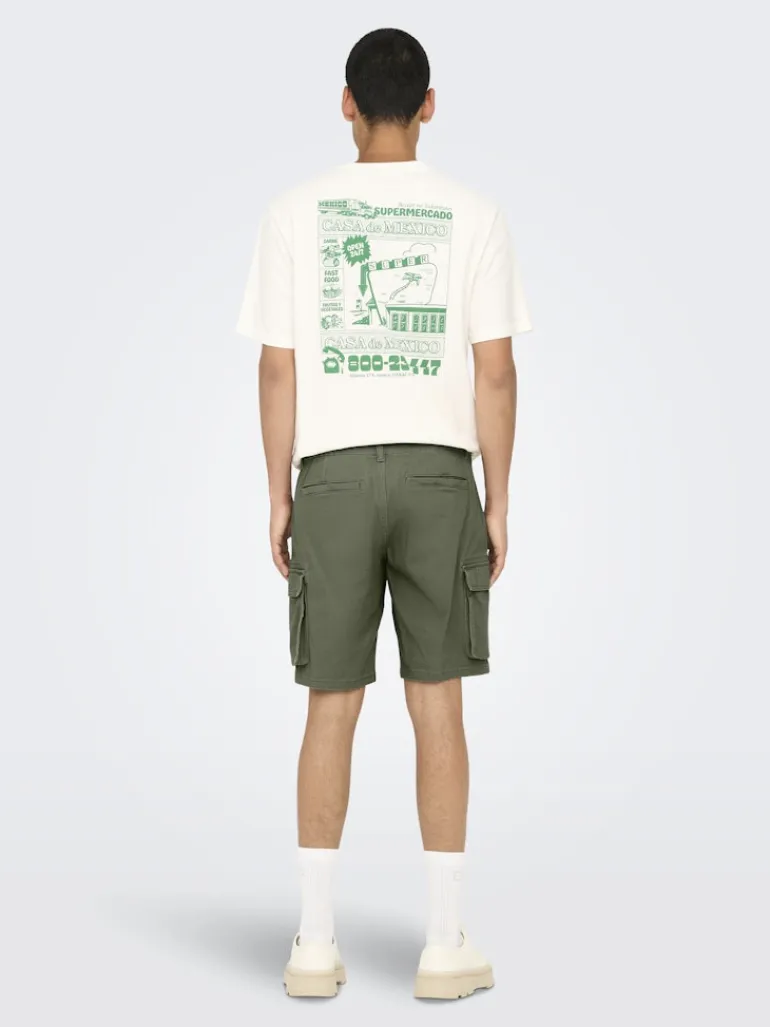 ONSCAM STAGE CARGO SHORTS 6689 LIFE NOOS deep lichen green