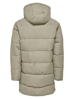 ONSCARL LIFE LONG QUILTED COAT OTW NOOS desert taupe