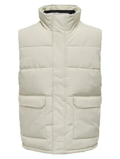 ONSCARL LIFE QUILTED VEST OTW silver lining
