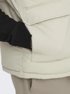 ONSCARL LIFE QUILTED VEST OTW silver lining