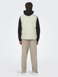 ONSCARL LIFE QUILTED VEST OTW silver lining