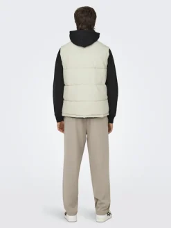 ONSCARL LIFE QUILTED VEST OTW silver lining