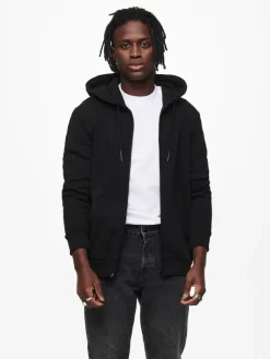 ONSCERES ZIP THR. HOODIE SWEAT NOOS black
