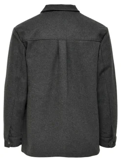 ONSCREED LOOSE WOOL JACKET OTW dark grey melange